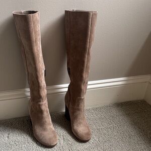 Via Spiga Taupe Heeled Boots